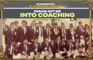 PARAM GOT ME INTO COACHING – Stephen Van Huizen